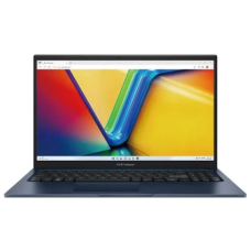 Ноутбук 15" Asus Vivobook X1504MA-BQ110 Quiet Blue, 15.6" (1920x1080, IPS, 60 Гц), Core 3 304 (5х1.5-4.3GHz), DDR5 8Gb (1/0), SSD 512GB, Intel Graphics, Wi-Fi 6, Bluetoot 5.3, Type-C/2хUSB 3.2/USB 2.0, HDMI, 42Wh, DOS (90NB17I1-M005H0)