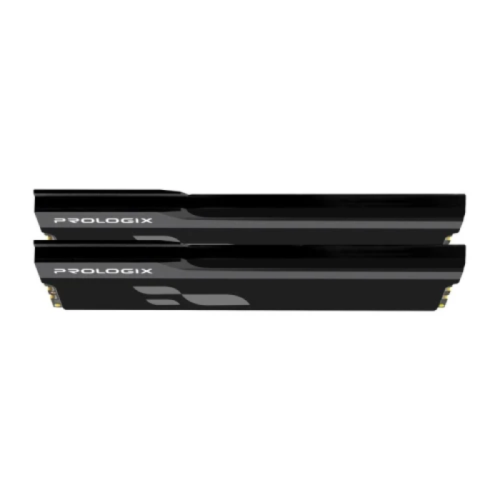 Пам'ять 8Gb x 2 (16Gb Kit) DDR4, 3200 MHz, Prologix Onyx, Black, 16-20-20-38, 1.35V, з радіатором (PRO16GB3200YB4K)