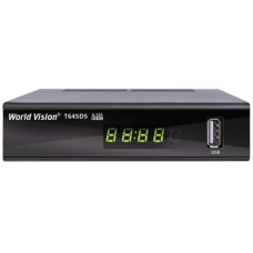 TV-тюнер (цифрова приставка) World Vision T645D5 FM, чорний, 2×USB