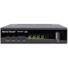 ТВ-тюнер (телевізійний приймач) World Vision T645D4 FM, DVB-T2/T/C, чорний