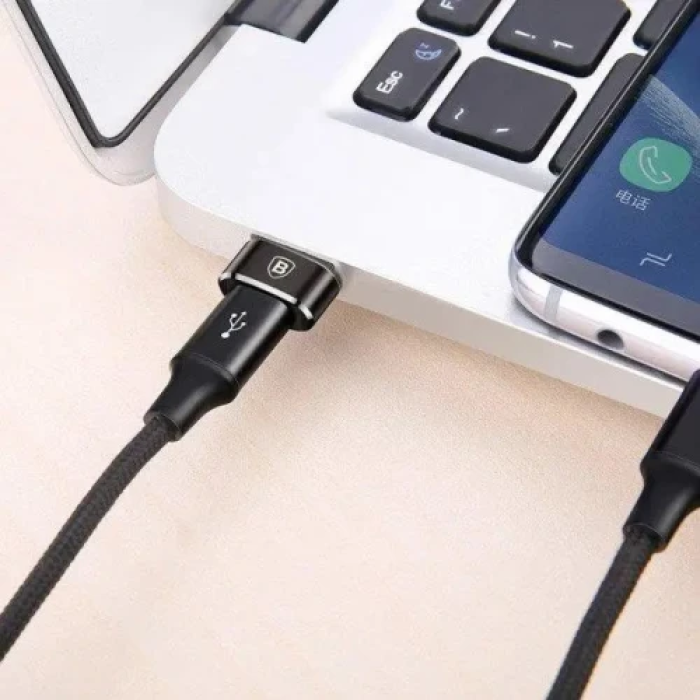 Перехідник Baseus Type-C — USB 2.0 чорний