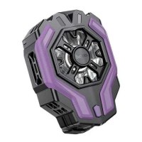 Кулер для смартфона (охолоджувач для телефона) Hoco GM26 Black/Purple, до 6000 об/хв