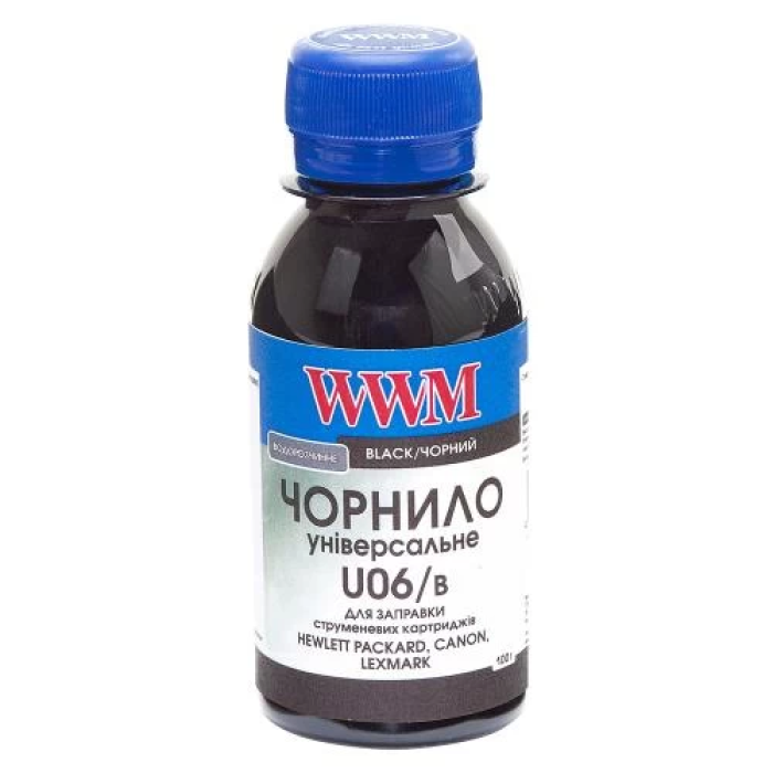Водорозчинне чорнило WWM Black 100 мл для принтера