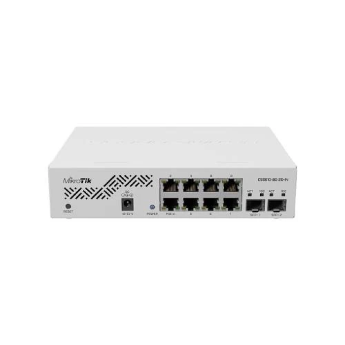 Комутатор MikroTik CSS610-8G-2S+IN, White, 2xSFP+, 8xGLan, IP20, 200х167х46 мм