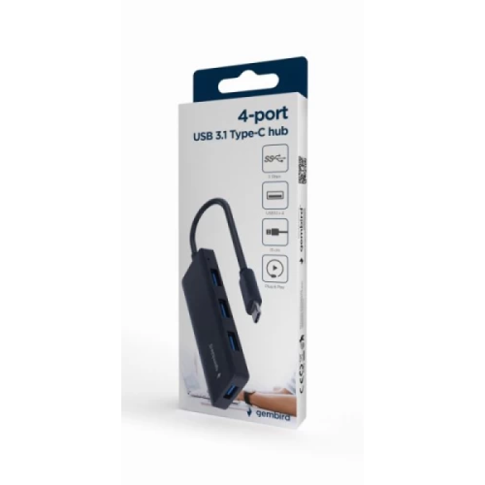 USB-хаб Gembird UHB-CM-U3P4-02 із чотирма портами USB 3.1