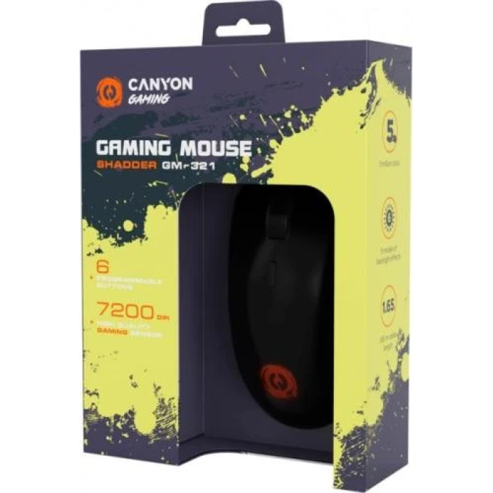 Ігрова миша Canyon Shadder GM-321 з RGB і 7200 dpi
