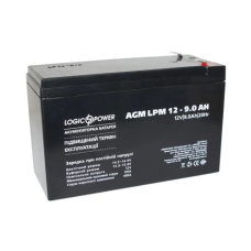 Акумуляторна батарея (АКБ) LogicPower 12V 9 А·год AGM T2 150×97×65 мм