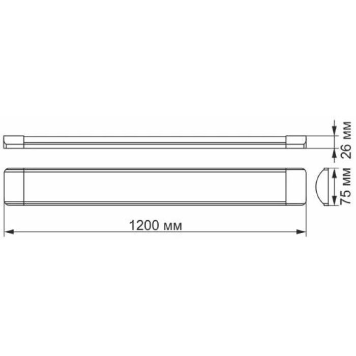 Лінійний LED-світильник Titanum 36 Вт із потоком 2880 лм