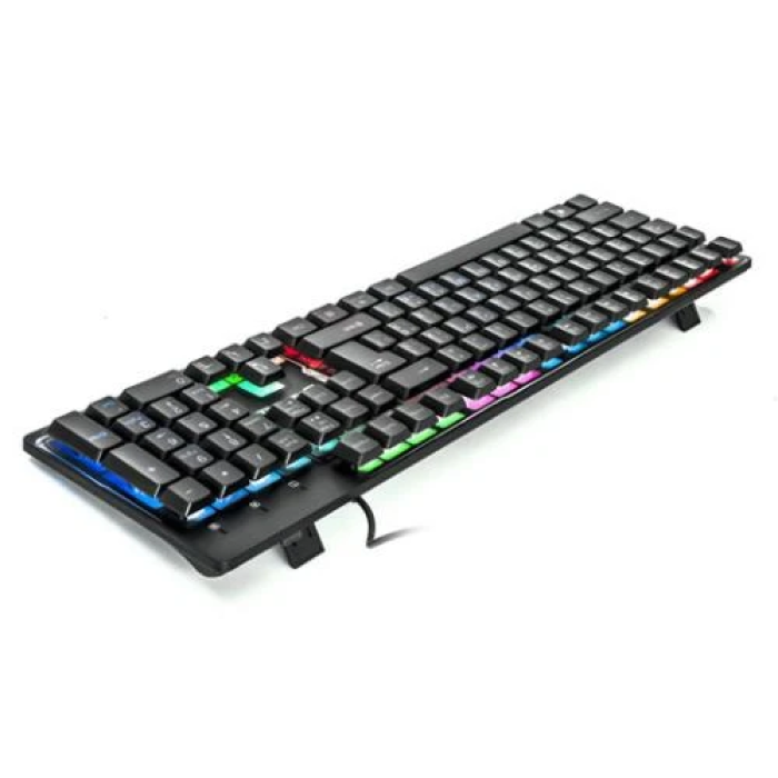 Клавіатура REAL-EL Comfort 7011 Backlit, Black, USB, мембранна, підсвічування клавіш з регулюванням рівня яскравості, 105 кнопок