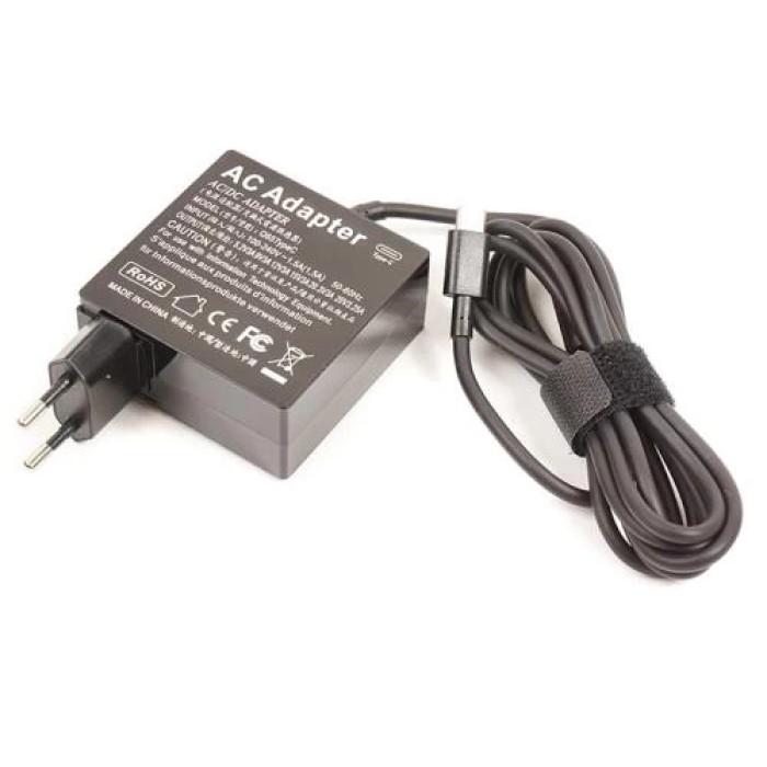 Універсальний блок живлення PowerPlant 65 Вт з USB Type-C