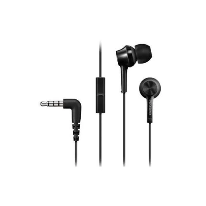 Навушники Panasonic RP-TCM115GC-K Black, Mini jack (3.5 мм), вкладиші, кабель 1,1 м
