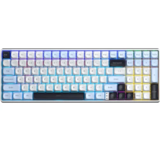 Клавіатура бездротова (механічна клавіатура) Aula S100pro White/Black, RGB, 99 клавіш