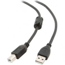Кабель USB 2.0 AM - USB BM, 1 м, Black, Maxxter, феритовий фільтр (UF-AMBM-1M)