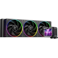 Система рідинного охолодження ID-Cooling DL360 MAX, Black, 3x MF-1230-ARGB-K PWM, 500～2300±10%RPM, Intel: 1851/1700/1200/1151/115x, AMD: AM4/AM5, до 350 Вт, 3.5" TFT, 400x120x38 мм радіатор