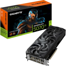 Відеокарта GeForce RTX 5070 Ti, Gigabyte, WINDFORCE OC V2, 16Gb GDDR7, 256-bit, HDMI/3xDP, 2497/28000 MHz, 16-pin (GV-N507TWF3OCV2-16GD)