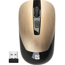 Миша бездротова Defender Wave MM-995, Gold, USB, оптична (сенсор PixArt 3065), 800-1600 dpi, 3 кнопки, 1xAA (52994)