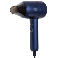 Фен Adler AD-2279B, Blue, 1800W, 2 швидкості, 2 режими, концентратор, режим холодного повітря, іонізація
