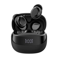 Навушники бездротові Blackview AirBuds 9, Black, Bluetooth 5.4, мікрофон, акумулятор 400 mAh, Type-C, цифровий індикатор заряду кейсу, радіус дії до 10 м, час роботи до 24 год (6931548319696)