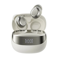 Навушники бездротові Blackview AirBuds 9, White, Bluetooth 5.4, мікрофон, акумулятор 400 mAh, Type-C, цифровий індикатор заряду кейсу, радіус дії до 10 м, час роботи до 24 год (6931548319702)