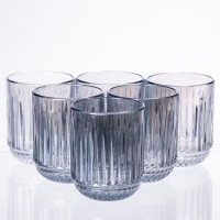 Набір склянок 6 шт скляні склянки 250 (мл) Блакитний HP-19-69 (54758)