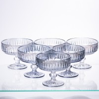 Набір креманок на ніжці 6 шт 300 (мл) Блакитний HP-19-70 (47942)