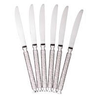 Набір столових ножів 6 (шт)  з нержавіючої сталі 23 (см) Срібло HP-8-37 (55077)