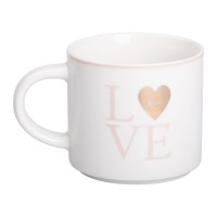 Чашка керамічна 350 (мл) для кави та чаю Love Біла RX-N240126WL (37999)