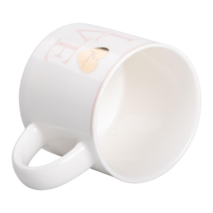 Чашка керамічна 350 (мл) для кави та чаю Love Біла RX-N240126WL (37999)
