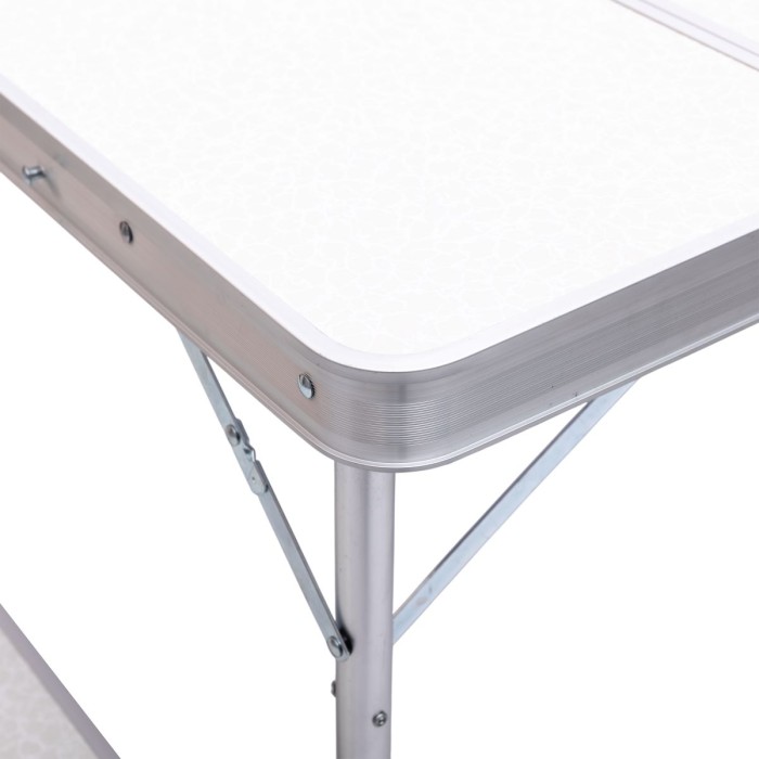 Комплект туристичний стіл + 2 лавки складні меблі Білий Lugi JY-9060W (34218)
