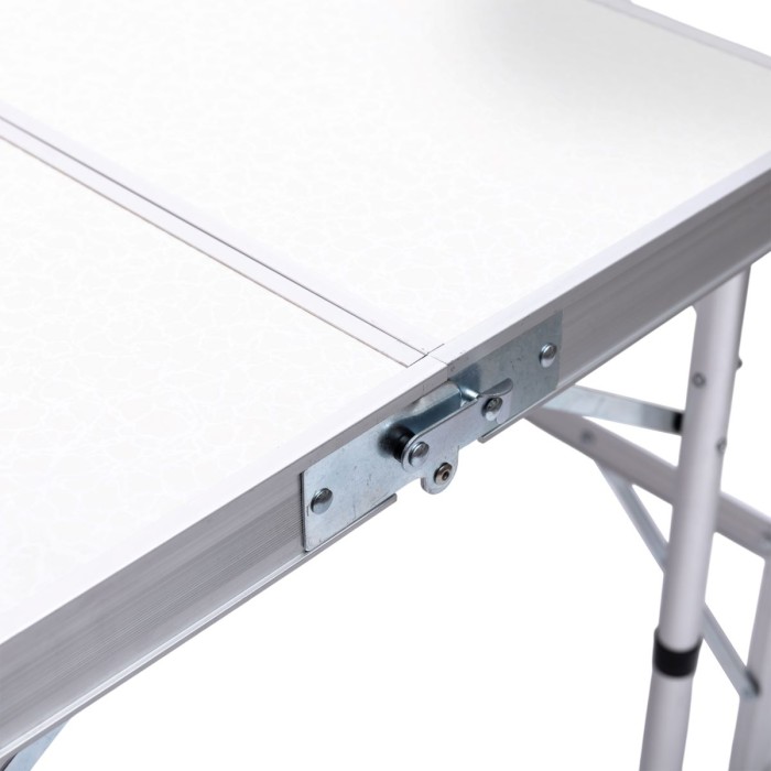 Комплект туристичний стіл + 2 лавки складні меблі Білий Lugi JY-9060W (34218)