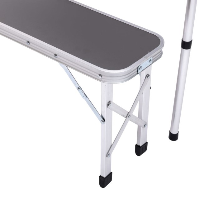 Комплект туристичний стіл + 2 лавки складні меблі Сірий Lugi JY-9060G (23753)