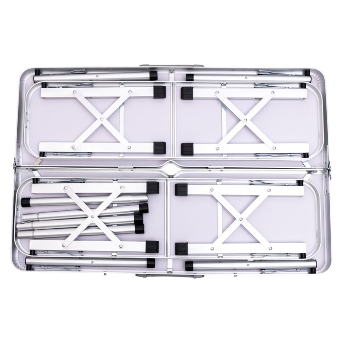 Комплект туристичний стіл + 2 лавки складні меблі Сірий Lugi JY-9060G (23753)