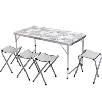 Набор складной мебели для кемпинга стол + 4 стула набор мебели для пикника туристический (65570)