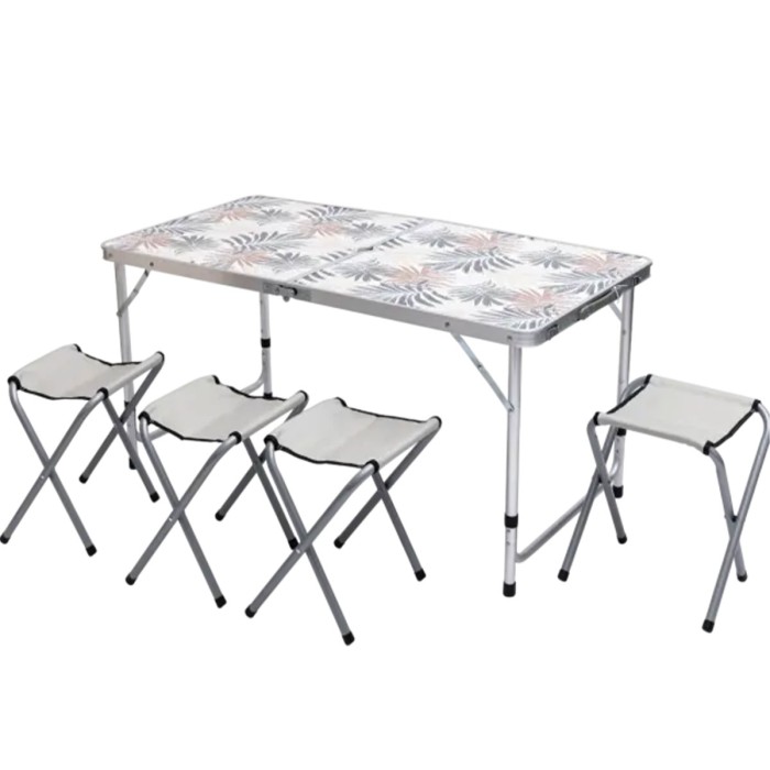 Набор складной мебели для кемпинга стол + 4 стула набор мебели для пикника туристический (65570)
