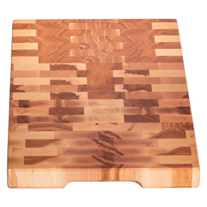 Дошка для нарізання обробна 45×30 см Доміно з ясена Lugi C53W300450Y (14370)