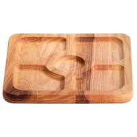 Менажниця на 5 секцій дерев'яна 25×25 см квадратна Lugi T43W250 (71337)