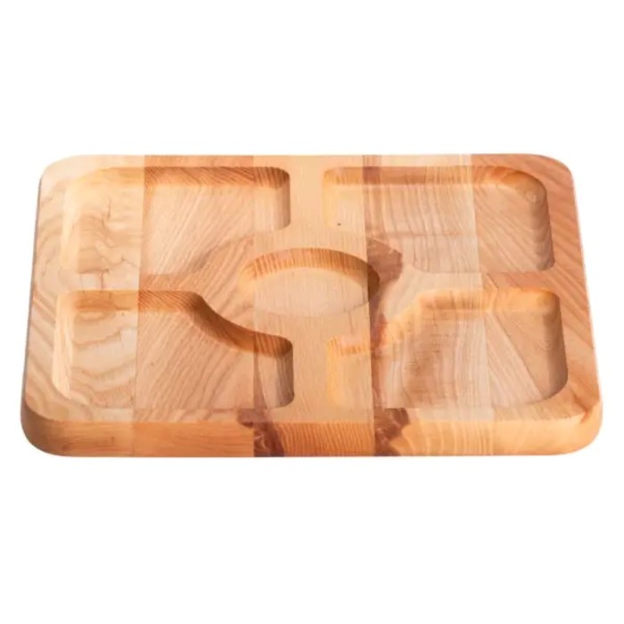 Менажниця на 5 секцій дерев'яна 30×20 см Lugi T54W300 (13331)