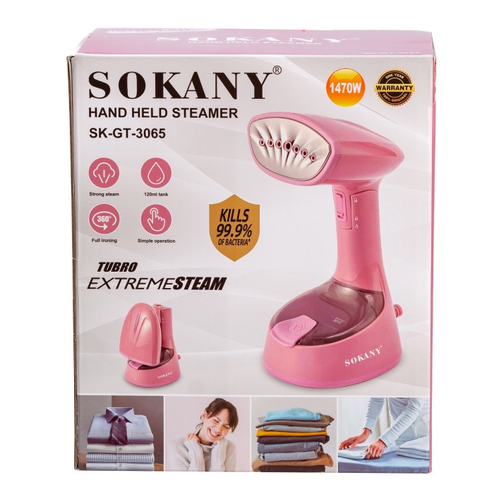 Паровий відпарювач для одягу вертикальний зі щіткою SOKANY парогенератор домашній для прасування 1300 Вт Lugi (22840)