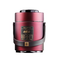 Термос для їжі з 2 контейнерами з нержавіючої сталі на 1.5 літра червоний HP156R (66575)