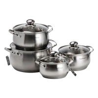 Набір каструль з нержавіючої сталі 4 шт по 6,3/3,9/2,9/2,1 л хром (48083)