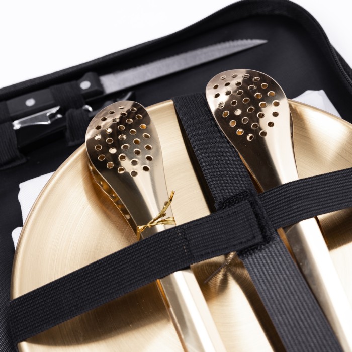 Набір посуду для пікніка на 4 особи 24 предмети Золотистий HP-21-2 (45695)