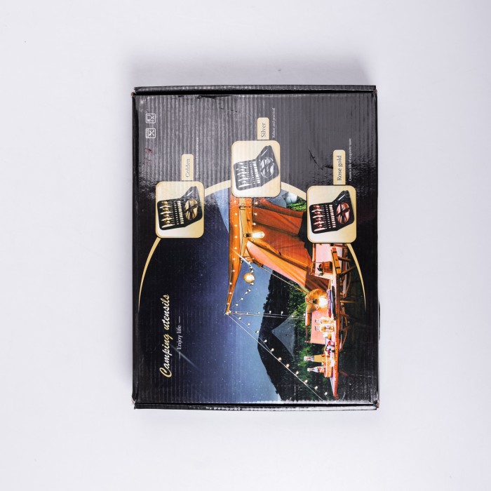 Набір посуду для пікніка на 4 особи 24 предмети Золотистий HP-21-2 (45695)