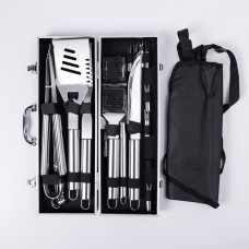 Набір аксесуарів для барбекю, мангала, гриля 19 предметів 42х14х7.5 см в кейсі HP-21-3 (37245)