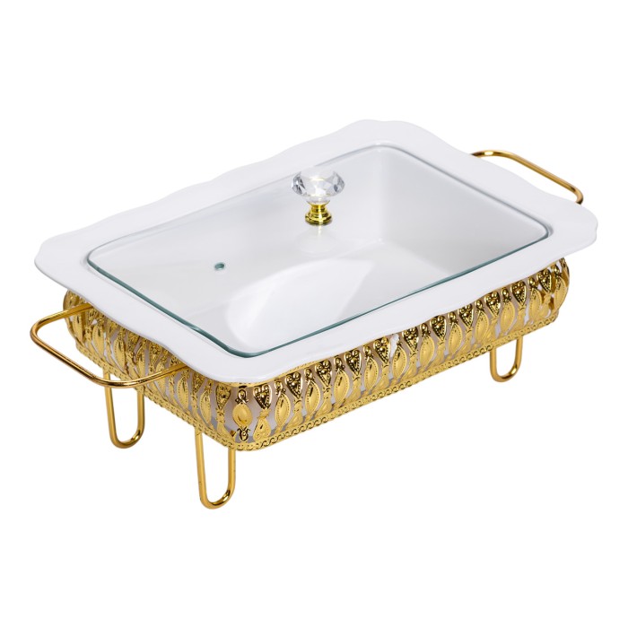 Настільна мармітниця порцелянова 36×21×15 (см) на підставці 1.5 (л) HP-26-6 (29052)