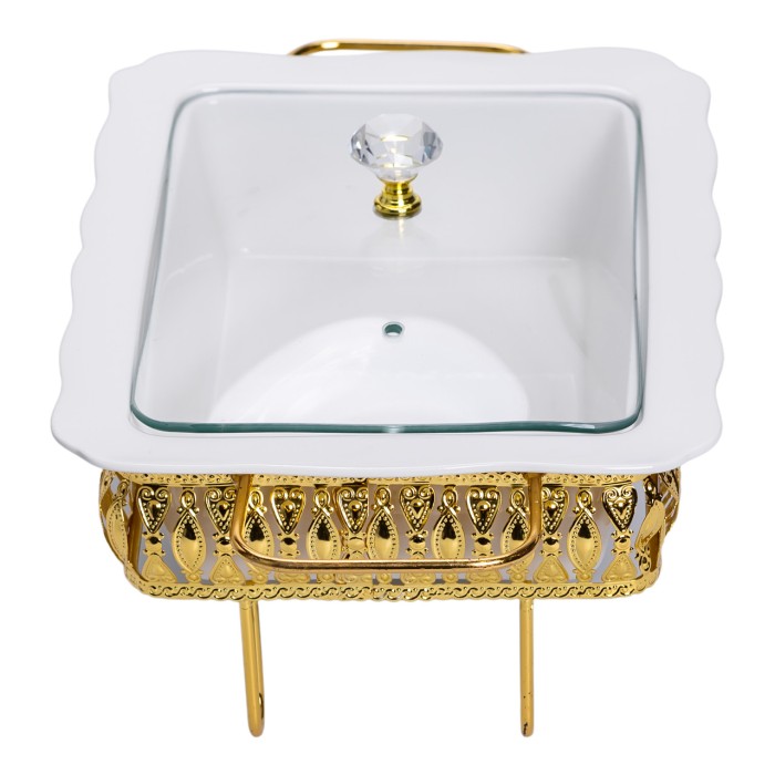 Настільна мармітниця порцелянова 36×21×15 (см) на підставці 1.5 (л) HP-26-6 (29052)