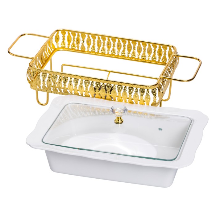 Настільна мармітниця порцелянова 36×21×15 (см) на підставці 1.5 (л) HP-26-6 (29052)