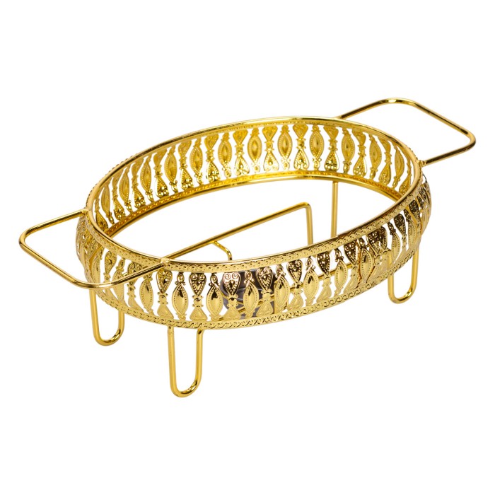 Настільна мармітниця 32×23×14 (см) порцелянова 1.2 (л) на металевій підставці HP-26-8 (49227)