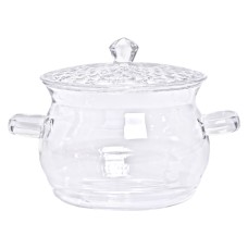 Скляна каструля прозора з кришкою 2 (л) жаростійка HP-33-1 (36578)