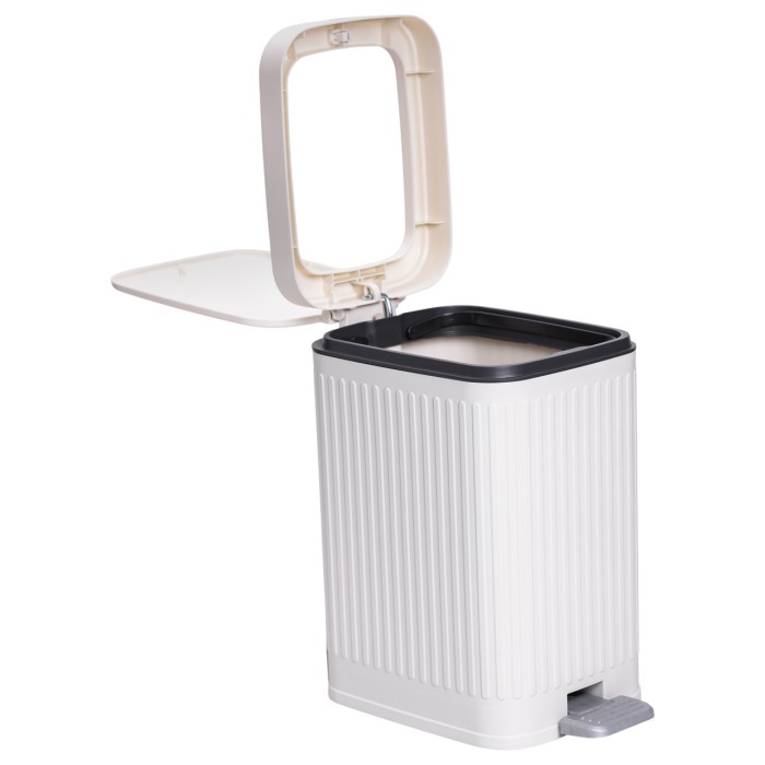 Відро для сміття з педаллю 5л відро для сміття з кришкою і педаллю Білий HP-45-11BE (42787)