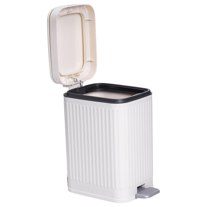 Відро для сміття з педаллю 5л відро для сміття з кришкою і педаллю Білий HP-45-11BE (42787)